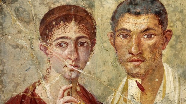 Roman fresco of a couple: Terentius Neo and his wife