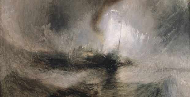 Snow Storm - Steam-Boat off a Harbour's Mouth exhibited 1842 by Joseph Mallord William Turner 1775-1851