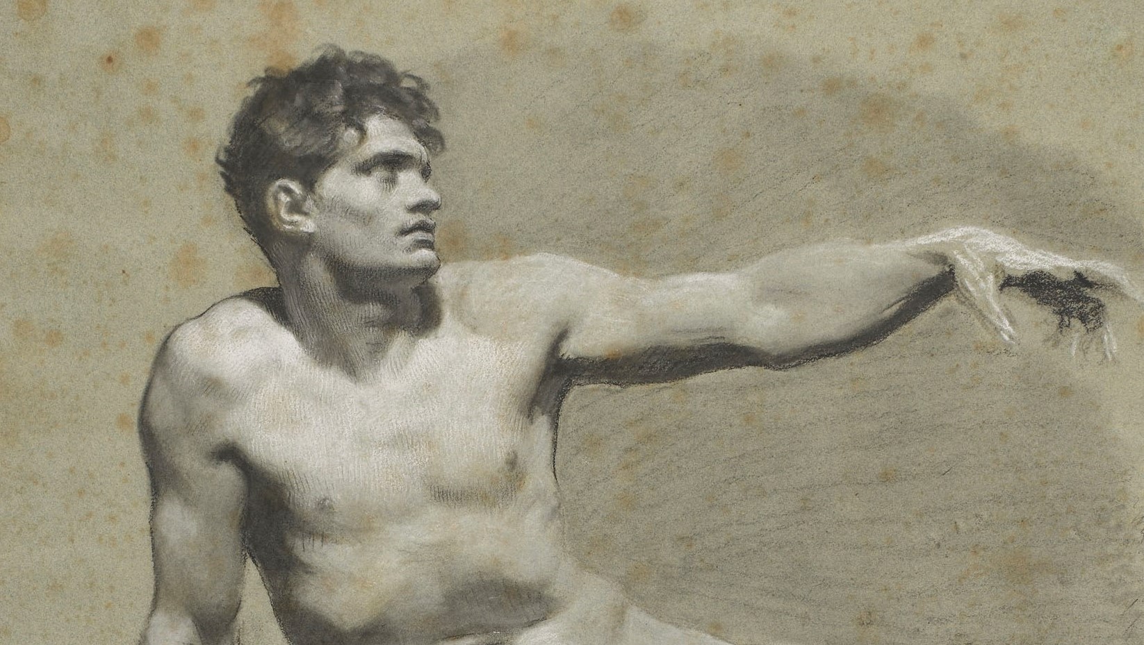 Prud'hon: A seated male nude