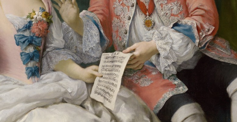 Jacopo Amigoni, Portrait of Farinelli and his Friends (detail)