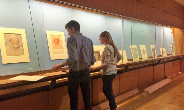 French Portrait Drawings: Installation