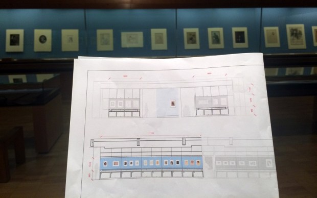 French Portrait Drawings: Installation